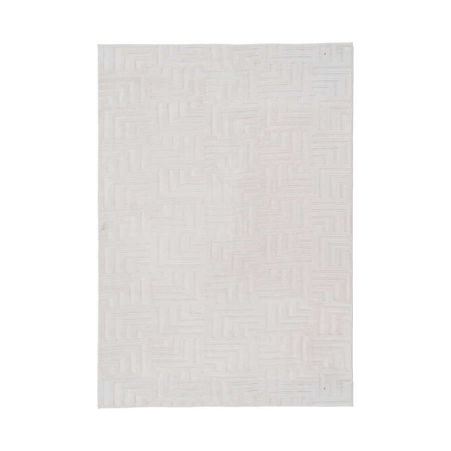 ALFOMBRA GEOMÉTRICO CRUDO POLIESTER 160 X 1,70 X 230 CM