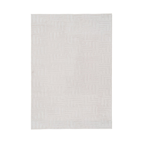 ALFOMBRA GEOMÉTRICO CRUDO POLIESTER 160 X 1,70 X 230 CM