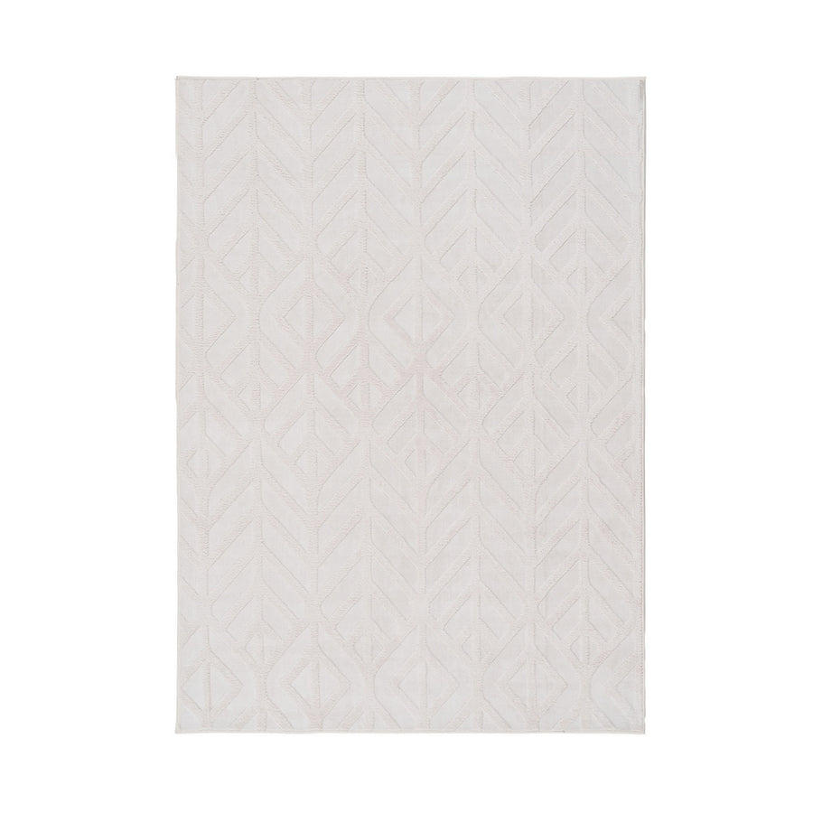 ALFOMBRA GEOMÉTRICO CRUDO POLIESTER 160 X 1,70 X 230 CM