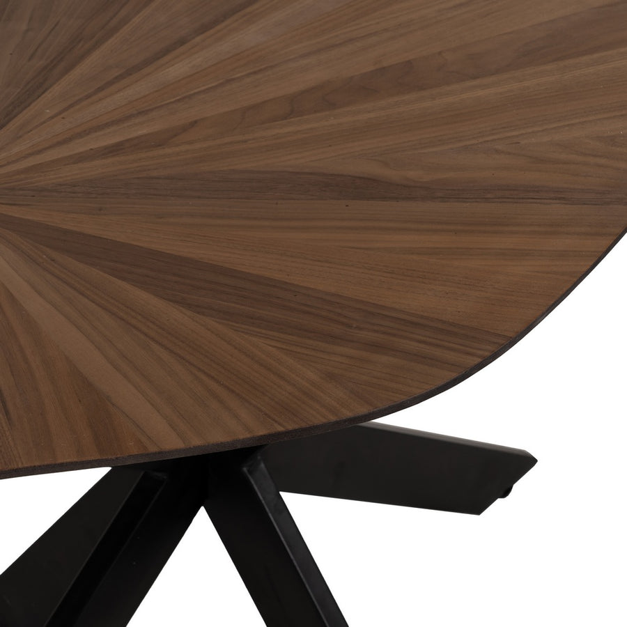 MESA COMEDOR NATURAL-NEGRO DM-METAL 178 X 80 X 77 CM