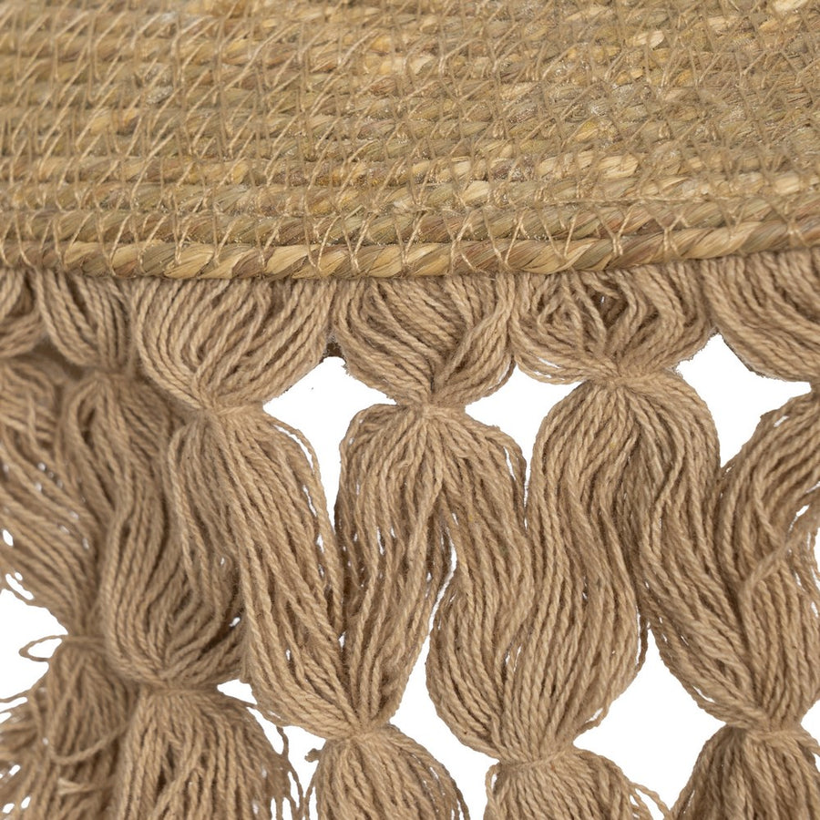 BEIGE NATURAL FIBER CEILING LAMP 60 X 60 X 23 CM