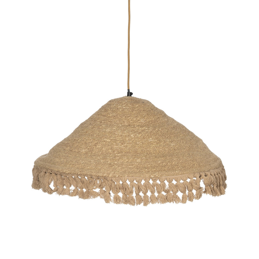 BEIGE NATURAL FIBER CEILING LAMP 60 X 60 X 23 CM