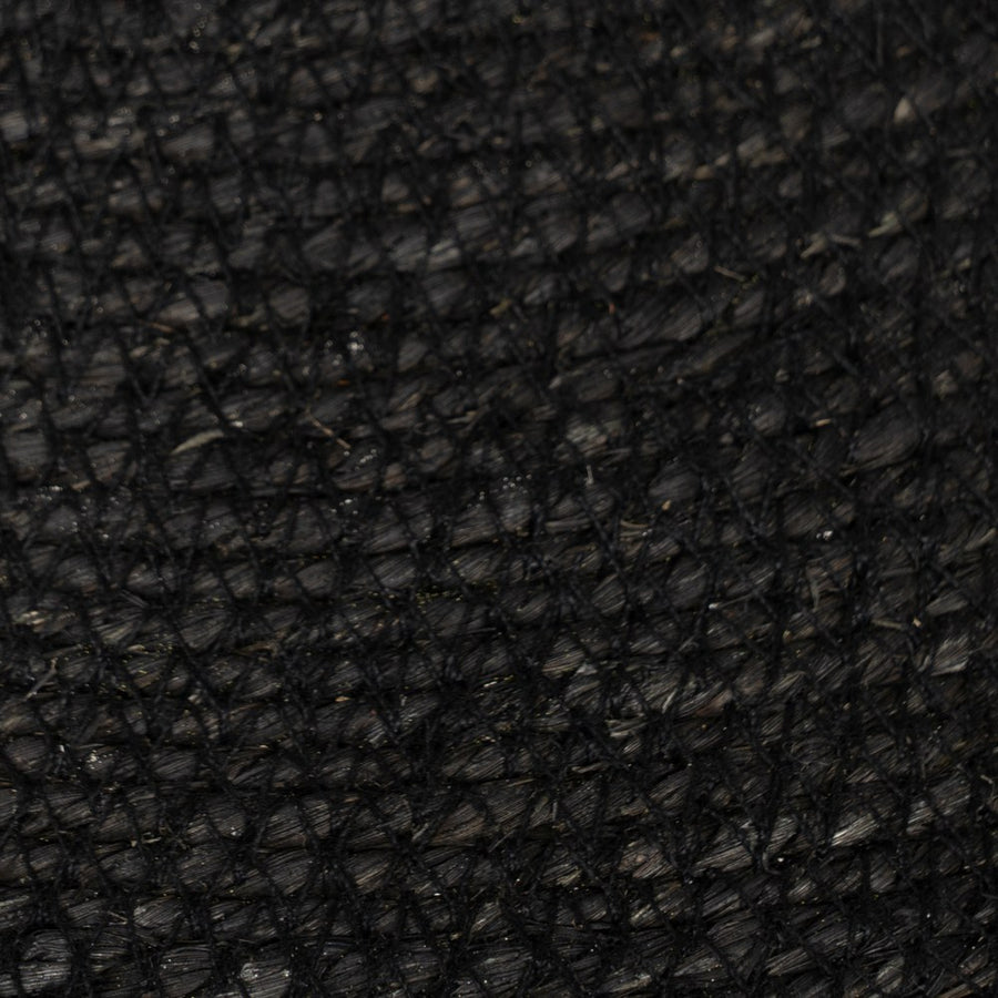 LAMPARA TECHO NEGRO FIBRA NATURAL 40 X 40 X 12 CM