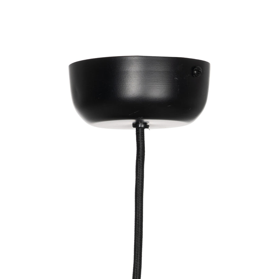 LAMPARA TECHO NEGRO FIBRA NATURAL 60 X 60 X 23 CM