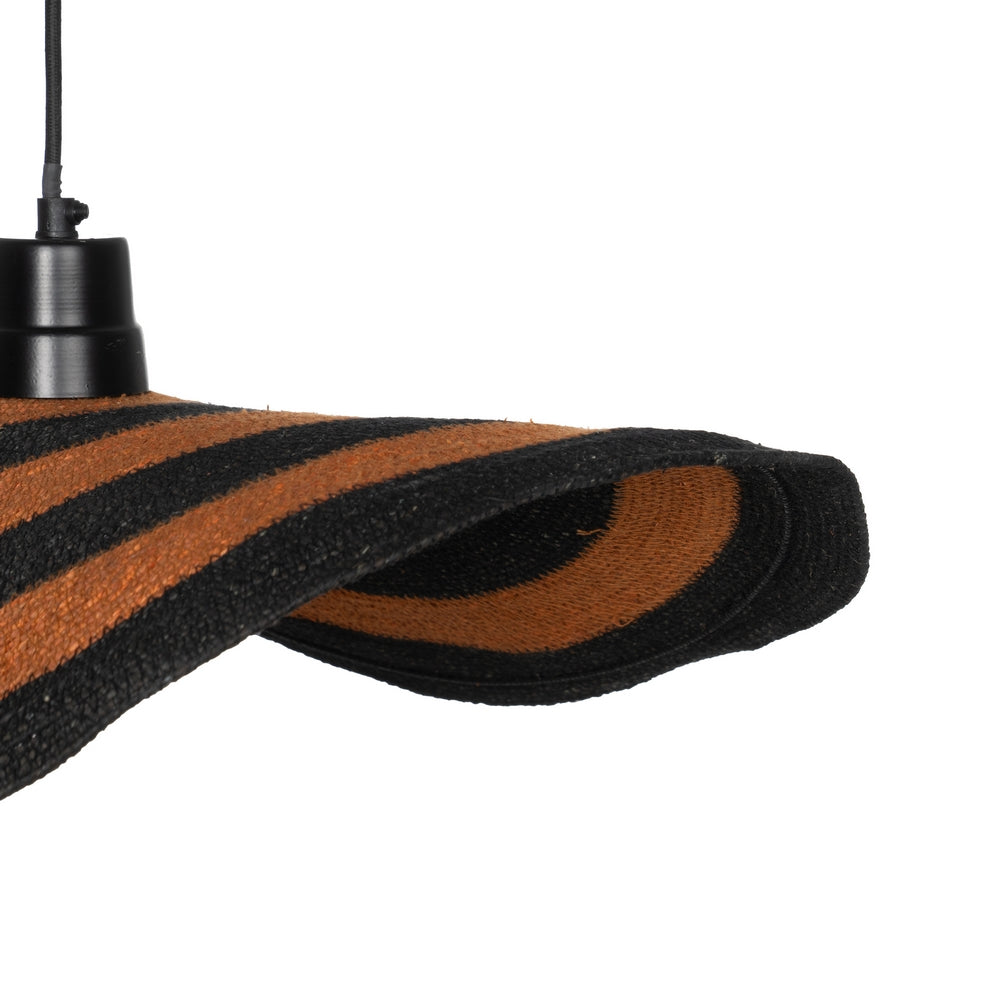LAMPARA TECHO NARANJA-NEGRO 60 X 60 X 7 CM