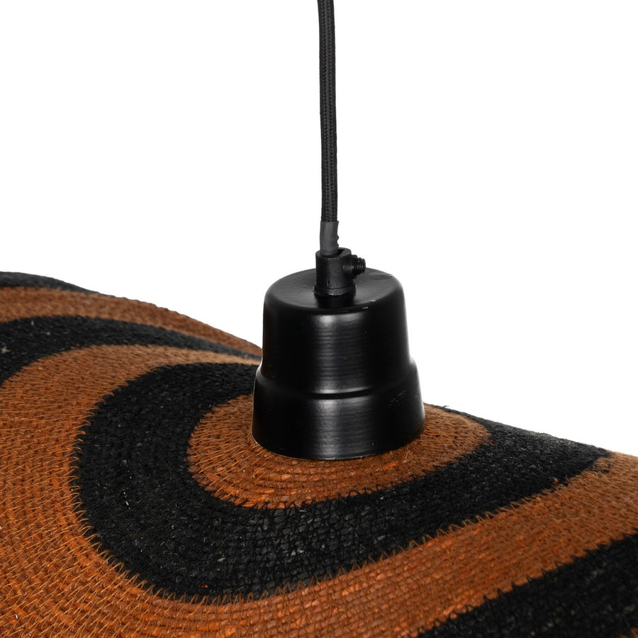 LAMPARA TECHO NARANJA-NEGRO 60 X 60 X 7 CM