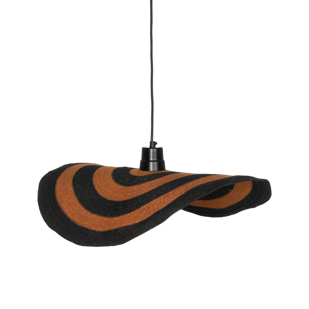 LAMPARA TECHO NARANJA-NEGRO 60 X 60 X 7 CM
