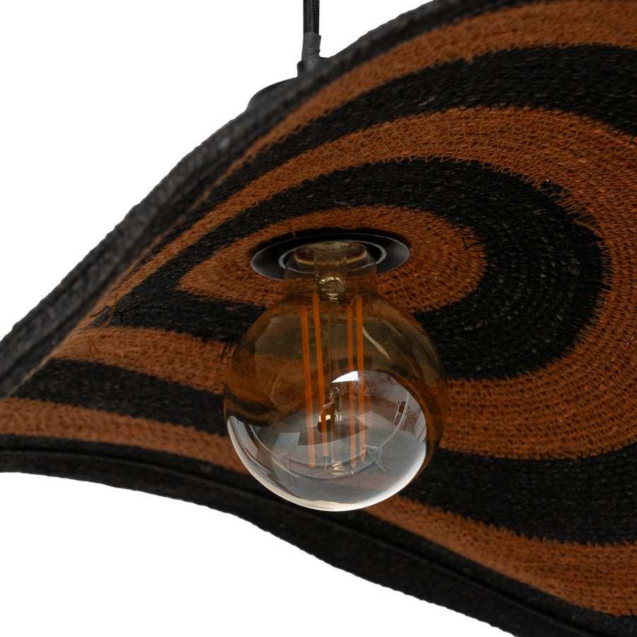 LAMPARA TECHO NARANJA-NEGRO 75 X 75 X 7 CM