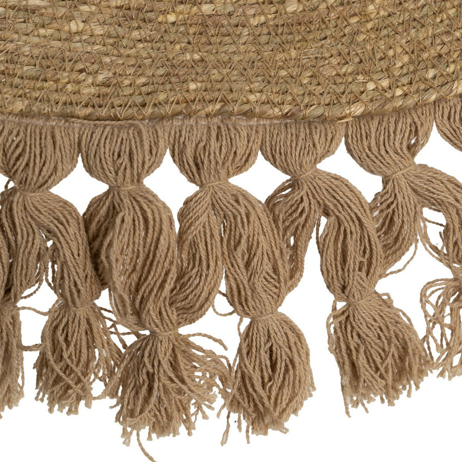 LAMPARA TECHO NATURAL FIBRA NATURAL 60 X 60 X 6 CM