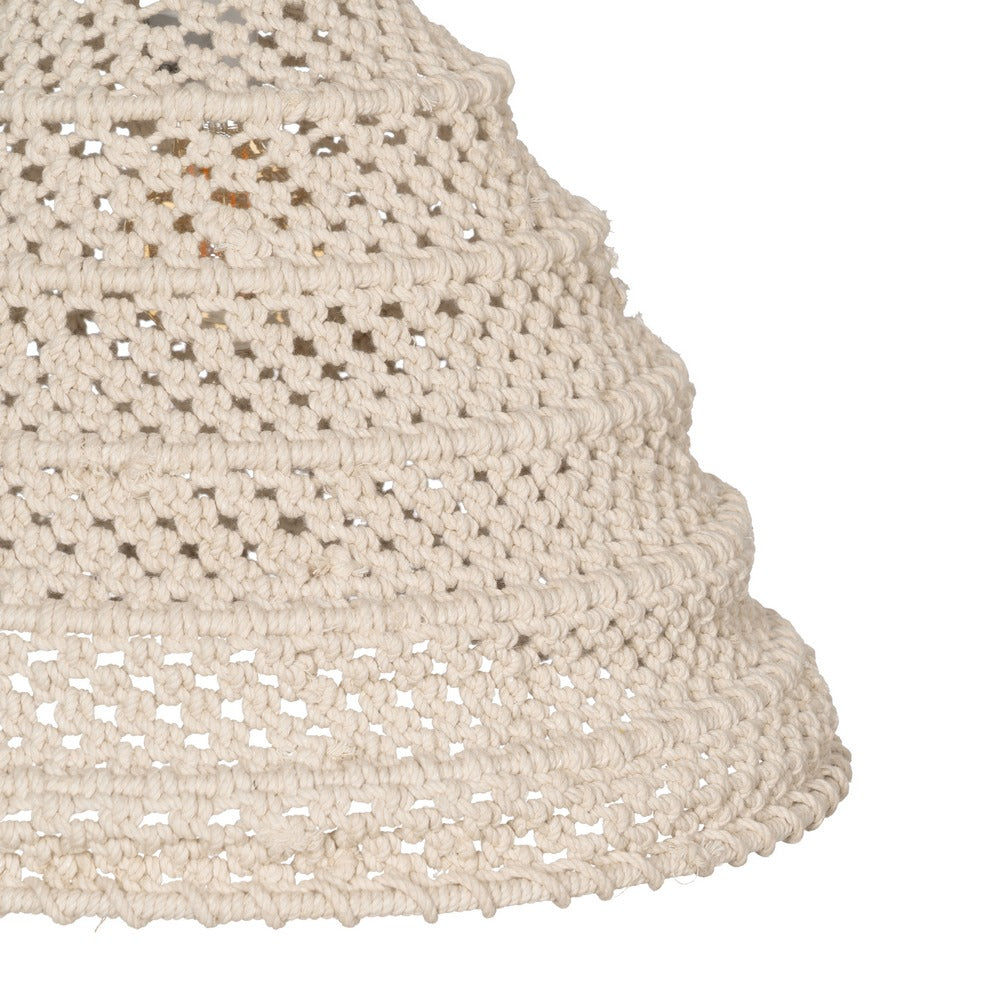 WHITE COTTON CEILING LIGHT 50 X 50 X 30 CM