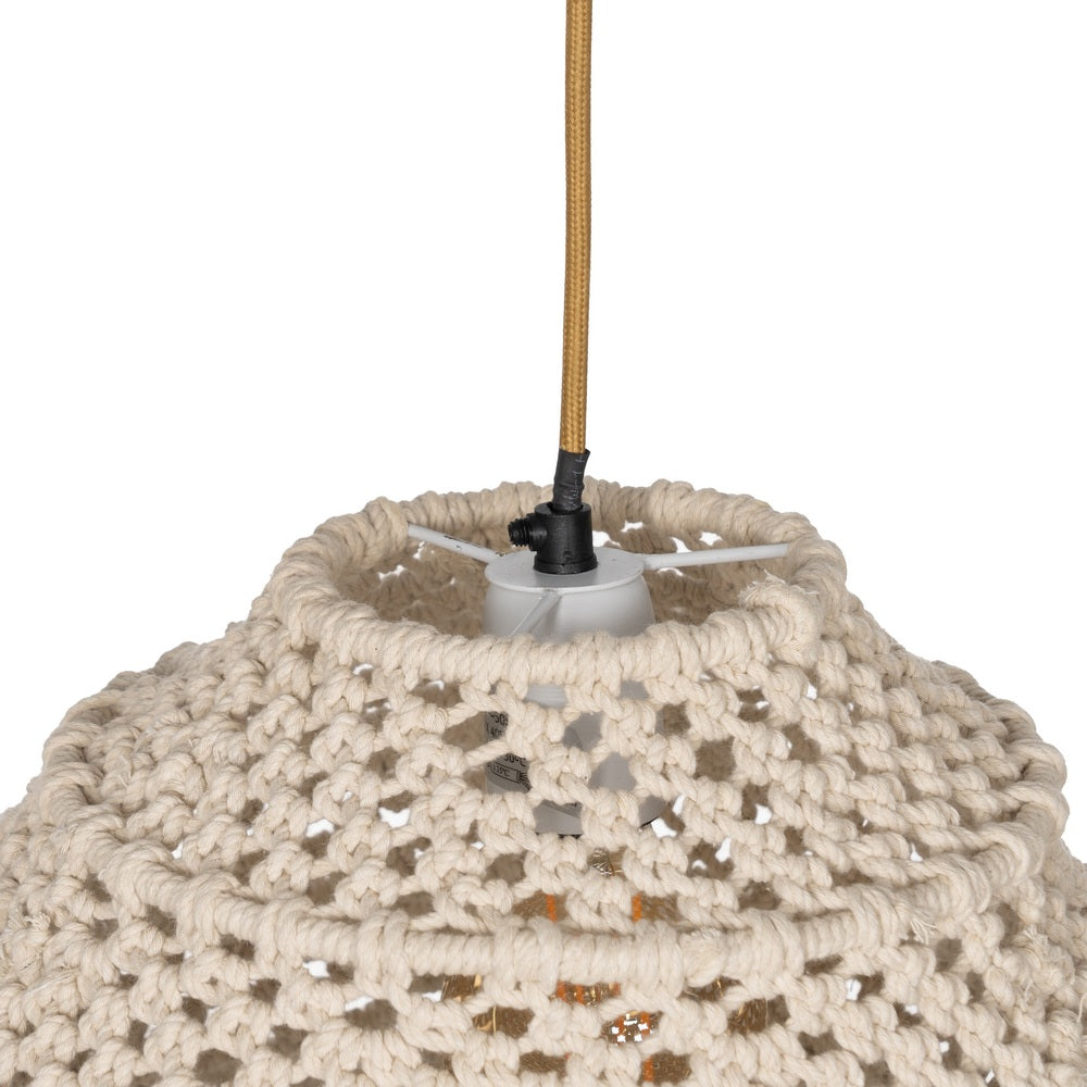 WHITE COTTON CEILING LIGHT 50 X 50 X 30 CM