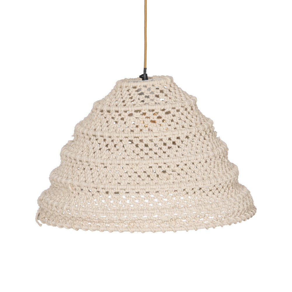 LAMPARA TECHO BLANCO ALGODÓN ILUMINACIÓN 50 X 50 X 30 CM