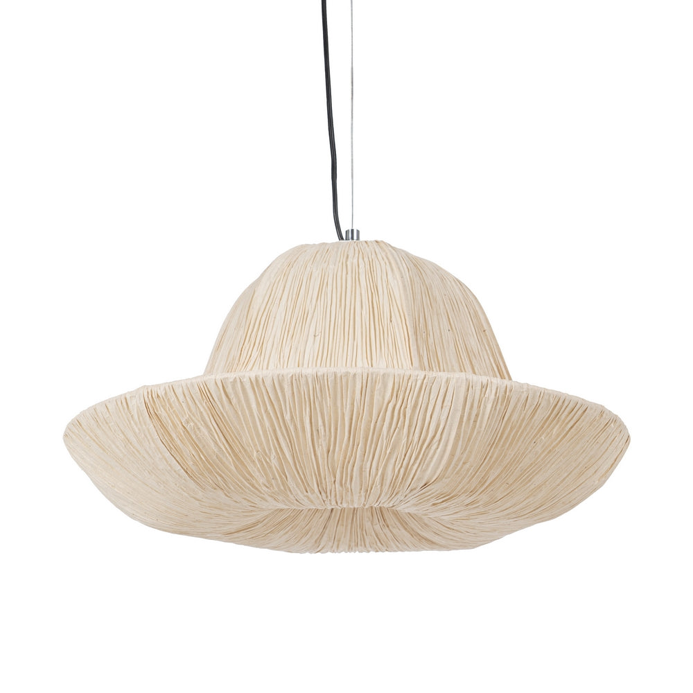 LÁMPARA TECHO BEIGE PAPEL-METAL 55,50 X 55,50 X 30 CM
