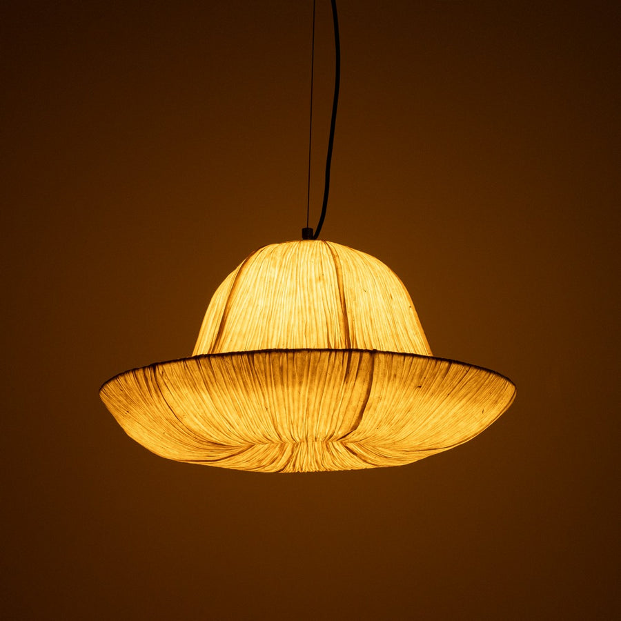 BEIGE PAPER-METAL CEILING LAMP 62.50 X 62.50 X 20 CM