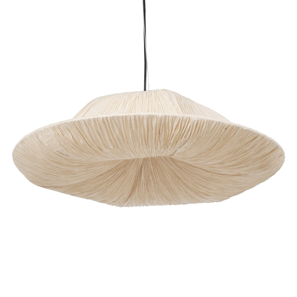 LÁMPARA TECHO BEIGE PAPEL-METAL 62,50 X 62,50 X 20 CM