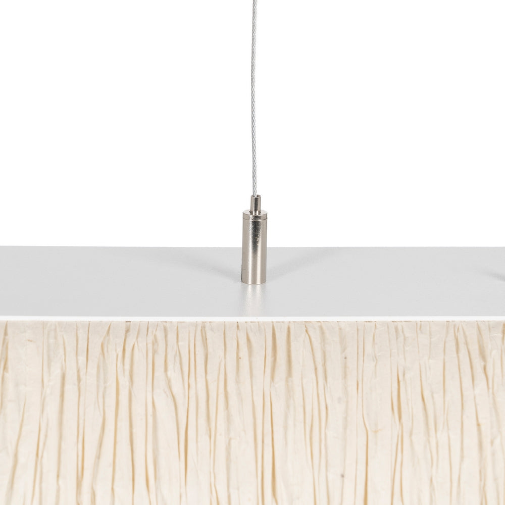 LÁMPARA TECHO BEIGE PAPEL-METAL 60 X 60 X 20 CM