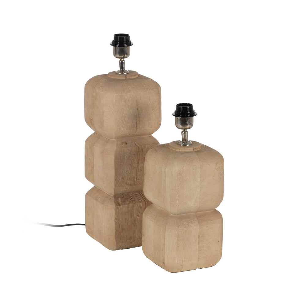 NATURAL TABLE LAMP BASE 15 X 15 X 29 CM