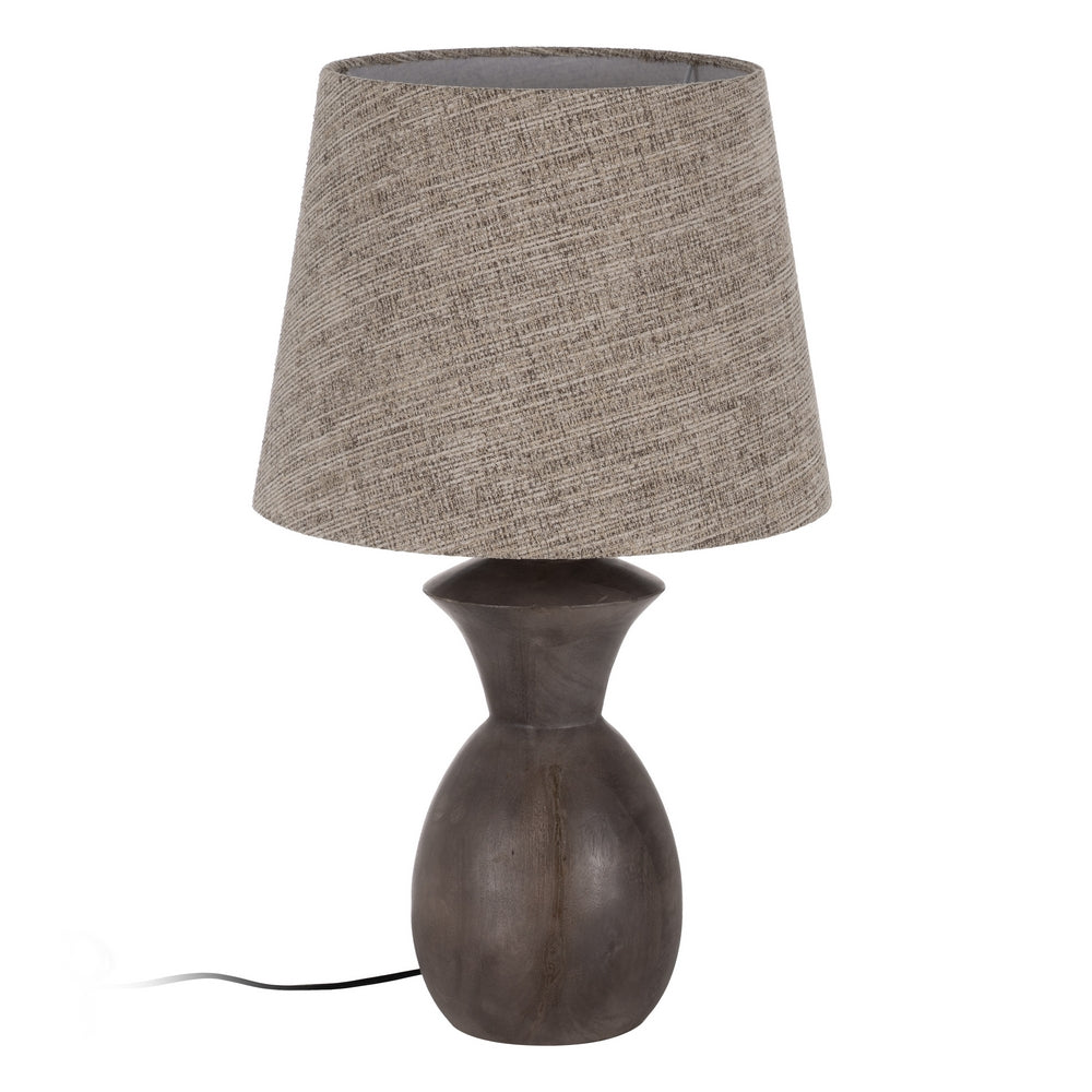 BASE LÁMPARA MESA MARRÓN MADERA DE MANGO 19 X 19 X 34 CM