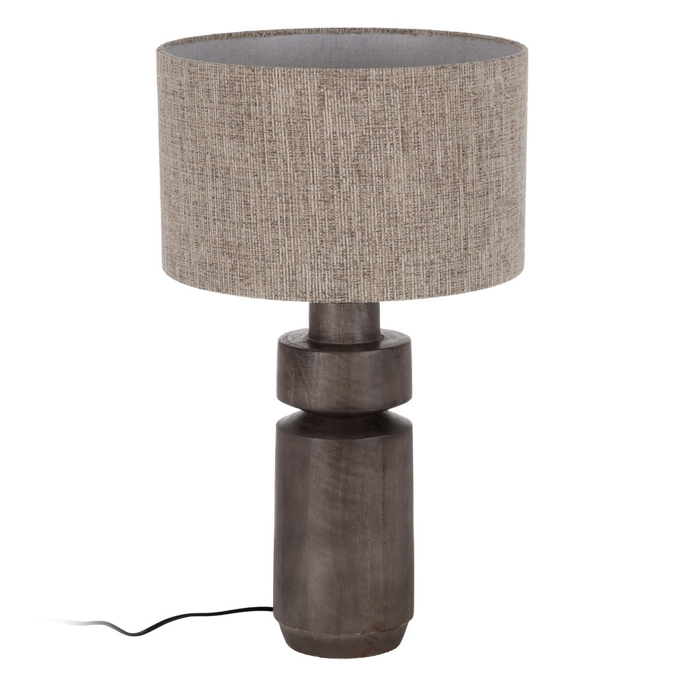 BASE LÁMPARA MESA MARRÓN MADERA DE MANGO 16 X 16 X 40 CM