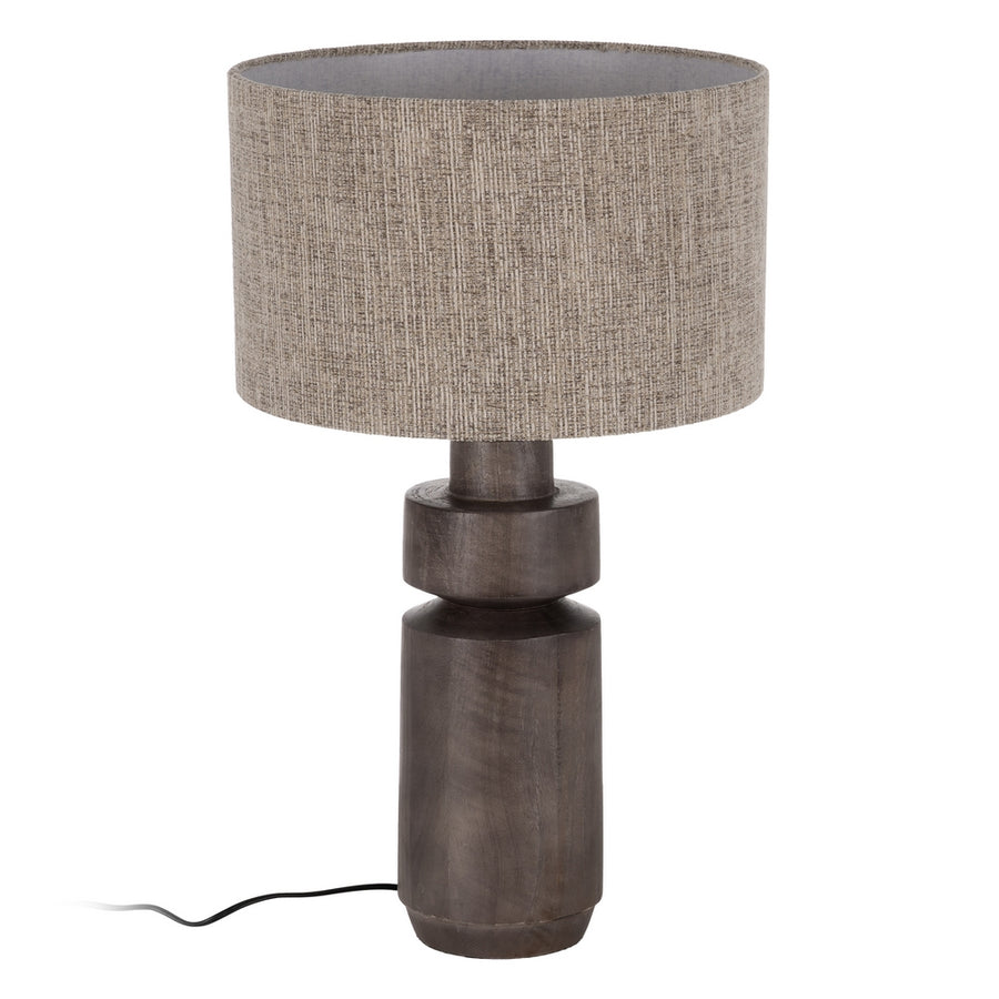 BROWN MANGO WOOD TABLE LAMP BASE 16 X 16 X 40 CM