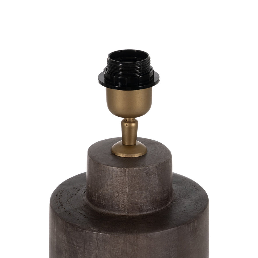 BROWN MANGO WOOD TABLE LAMP BASE 16 X 16 X 40 CM