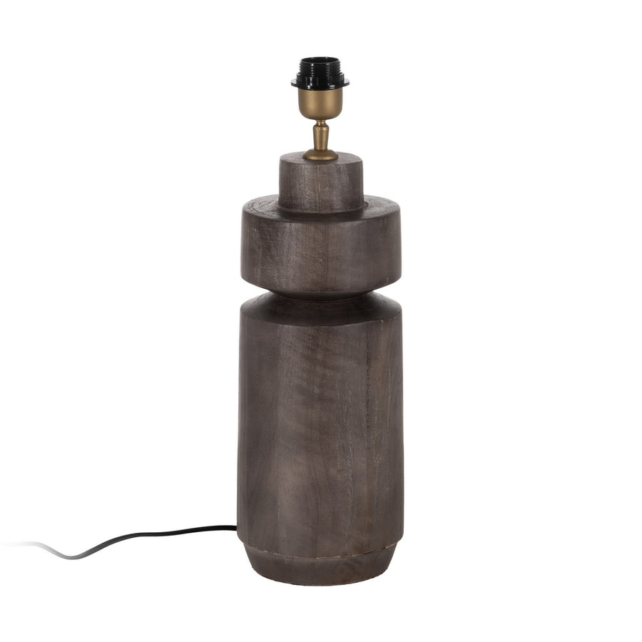 BROWN MANGO WOOD TABLE LAMP BASE 16 X 16 X 40 CM
