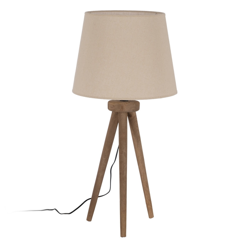BASE LÁMPARA MESA MARRÓN MADERA DE MANGO 24 X 24 X 48 CM