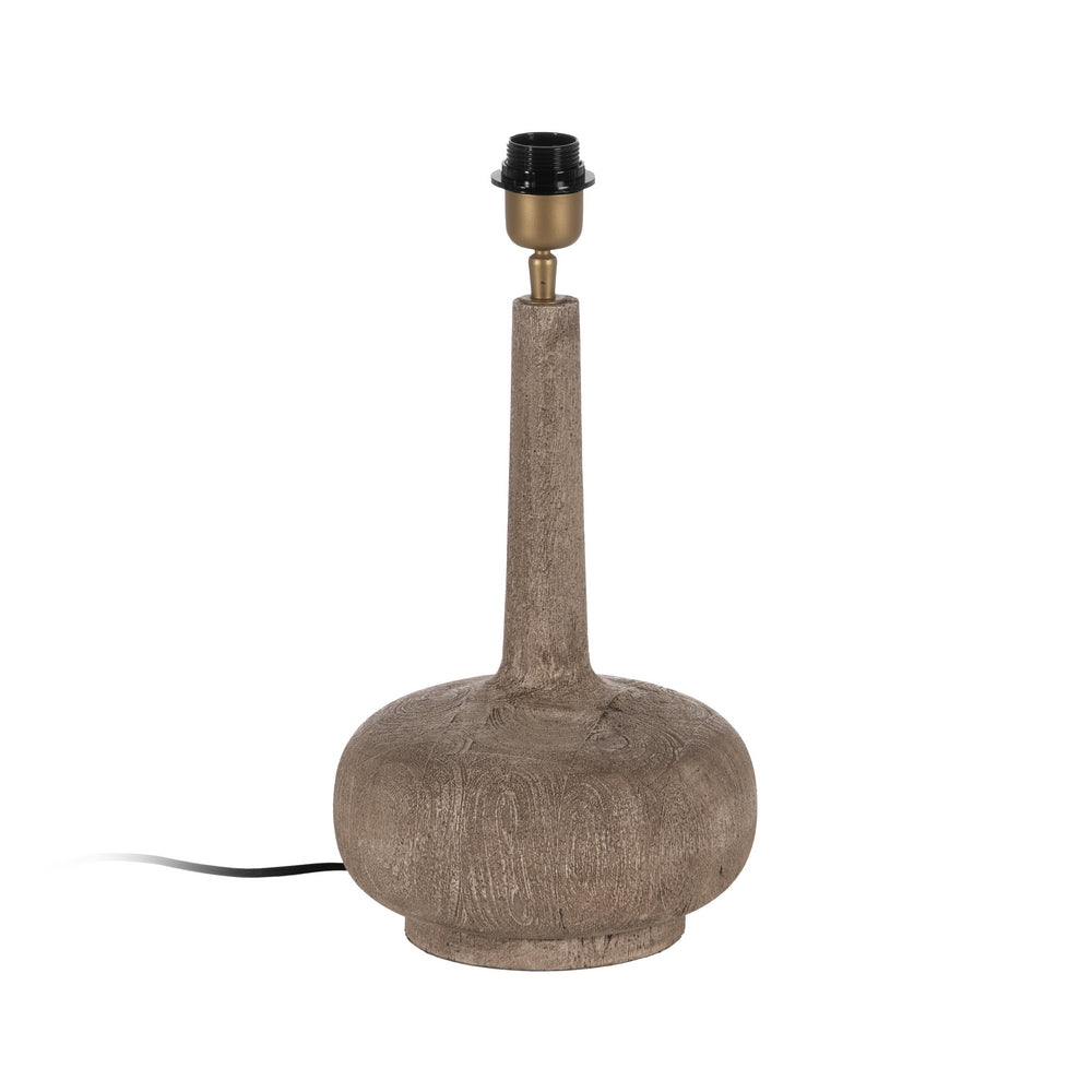 BROWN MANGO WOOD TABLE LAMP BASE 25 X 25 X 36 CM