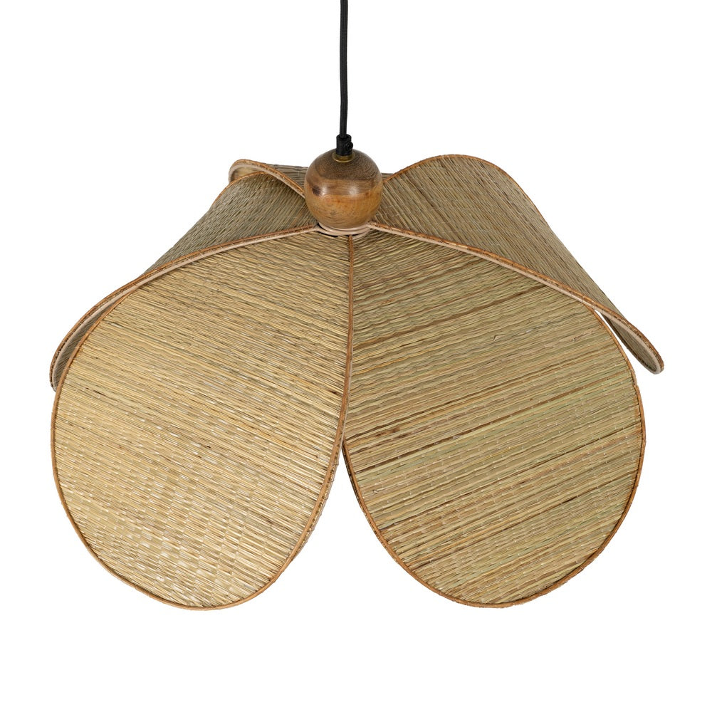 L�MPARA TECHO FIBRA NATURAL ILUMINACI�N 60 X 60 X 30 CM