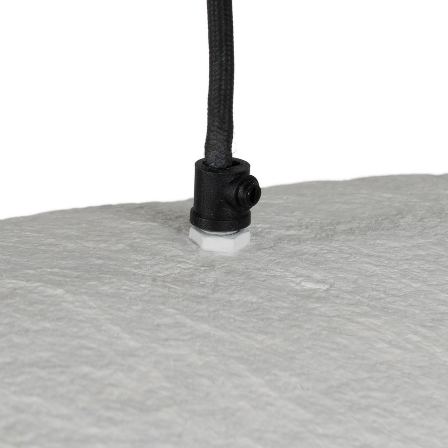 WHITE-GOLD PAPER MACHE CEILING LAMP 53 X 39 X 18 CM
