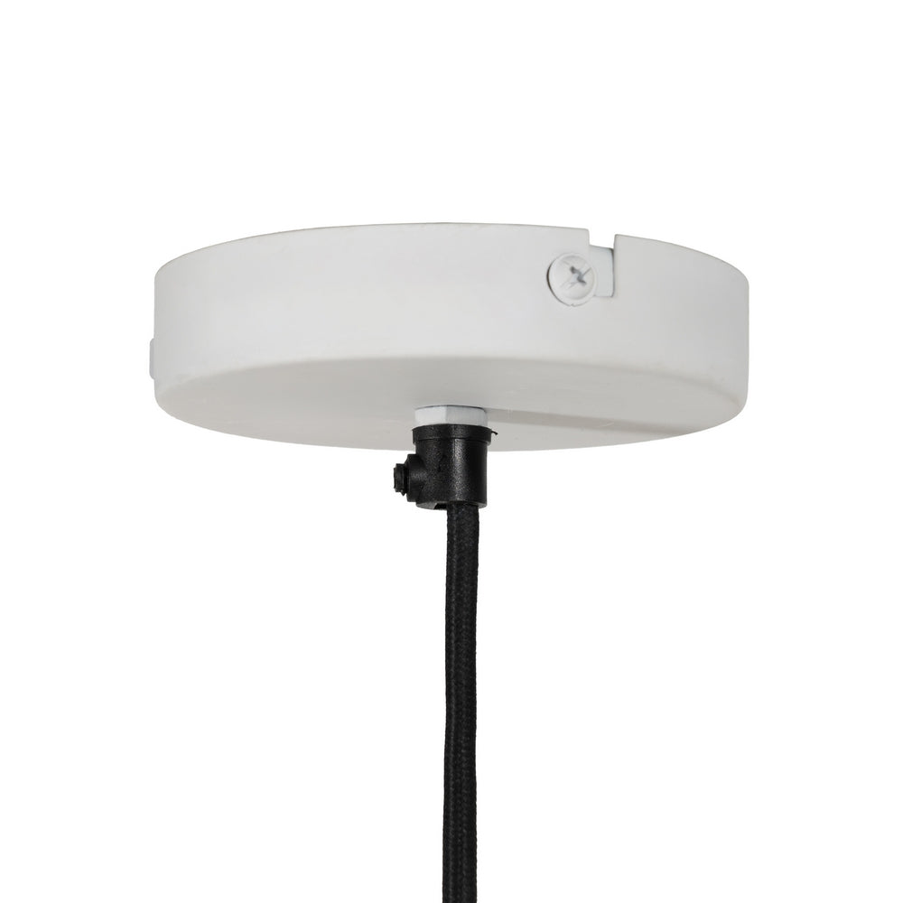 WHITE-GOLD PAPER MACHE CEILING LAMP 53 X 39 X 18 CM
