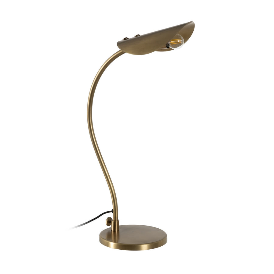 LÁMPARA MESA ORO METAL ILUMINACIÓN 34 X 20 X 65 CM