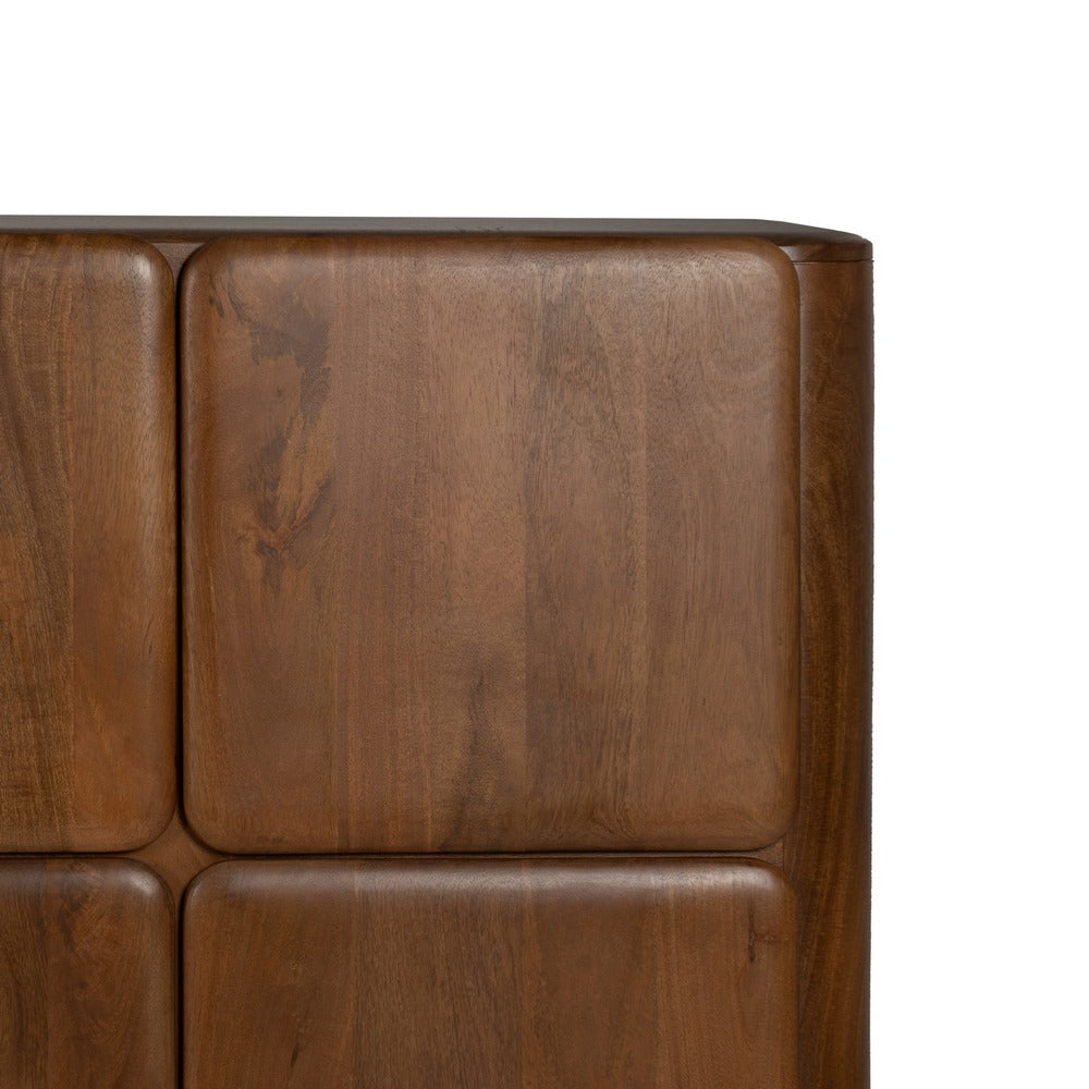 BROWN MANGO WOOD LIVING ROOM CABINET 104 X 45 X 110 CM