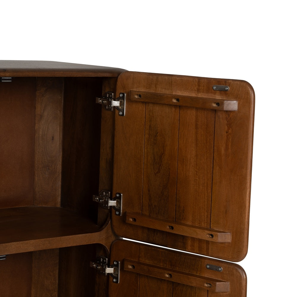 BROWN MANGO WOOD LIVING ROOM CABINET 104 X 45 X 110 CM