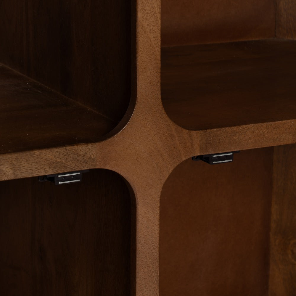 BROWN MANGO WOOD LIVING ROOM CABINET 104 X 45 X 110 CM