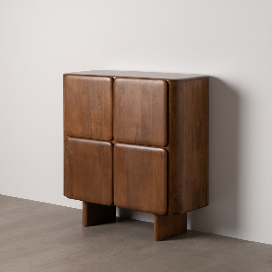 ARMARIO MARRÓN MADERA DE MANGO SALÓN 104 X 45 X 110 CM