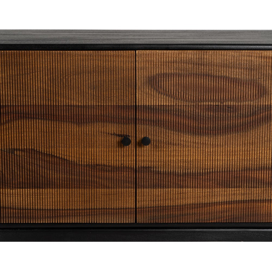 APARADOR MARRÓN-NEGRO MADERA SALÓN 160 X 40 X 75 CM