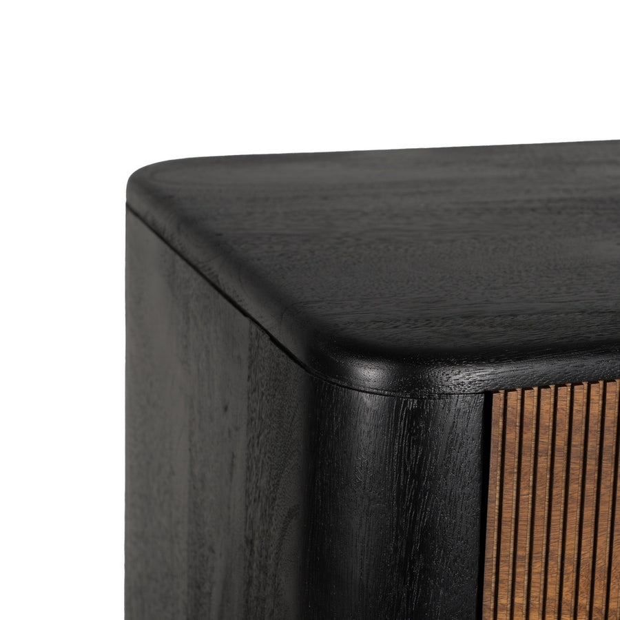 ARMARIO MARRÓN-NEGRO MADERA SALÓN 90 X 40 X 150 CM