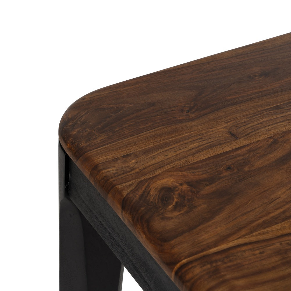 BROWN-BLACK DINING TABLE WOOD LIVING ROOM 180 X 90 X 76 CM