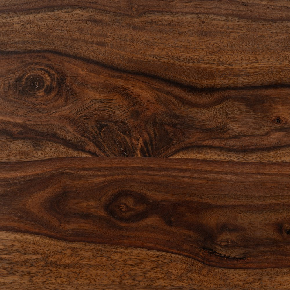 BROWN-BLACK DINING TABLE WOOD LIVING ROOM 180 X 90 X 76 CM