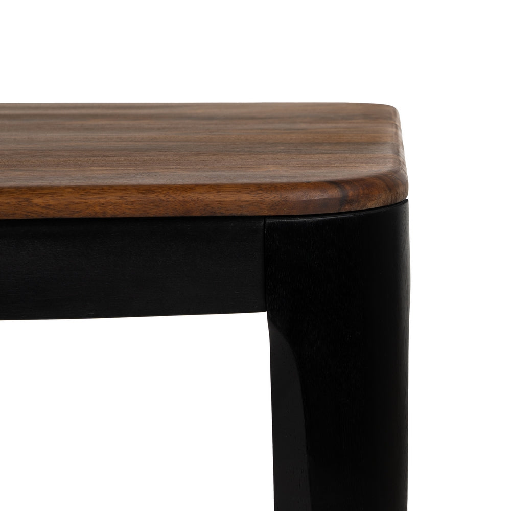 BROWN-BLACK DINING TABLE WOOD LIVING ROOM 180 X 90 X 76 CM