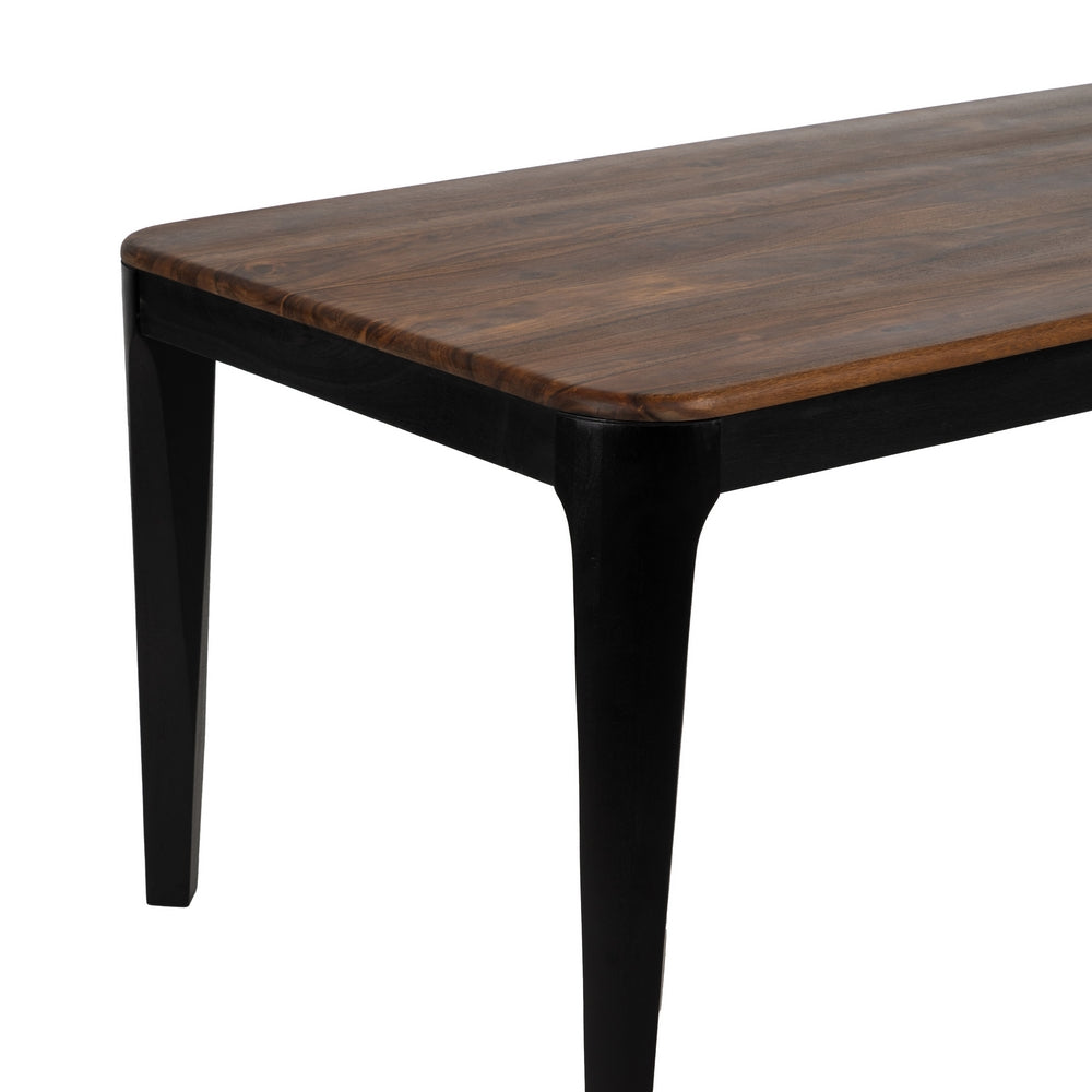 BROWN-BLACK DINING TABLE WOOD LIVING ROOM 180 X 90 X 76 CM