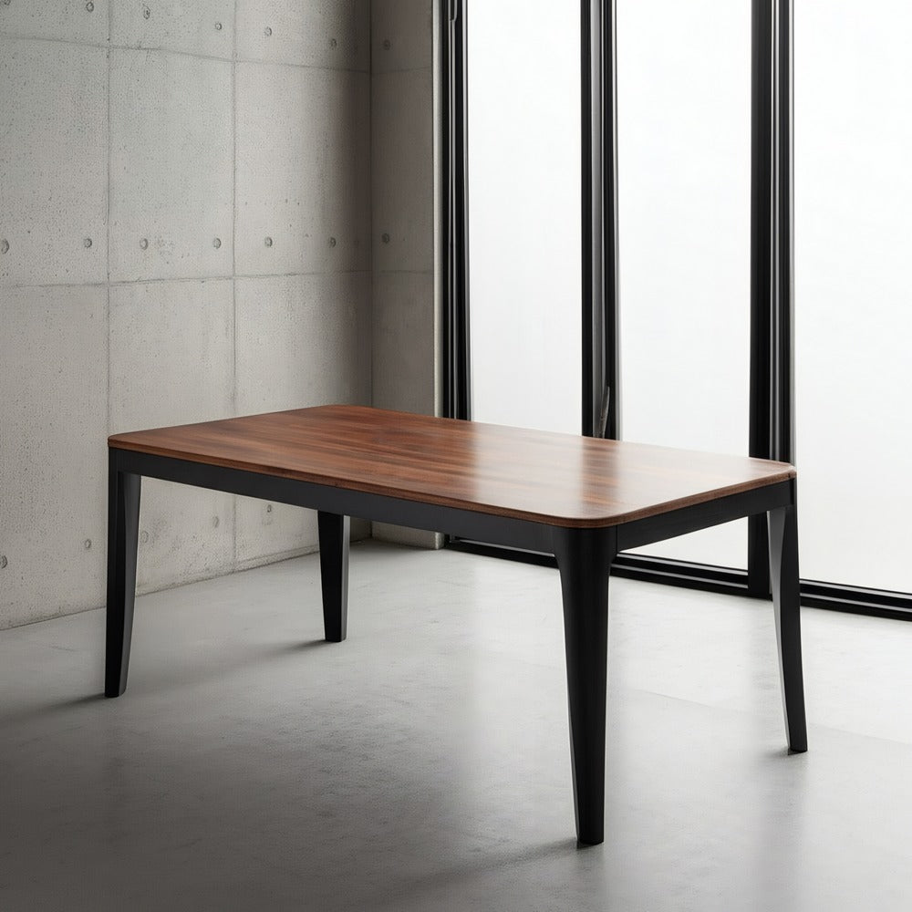 MESA COMEDOR MARR�N-NEGRO MADERA SAL�N 180 X 90 X 76 CM