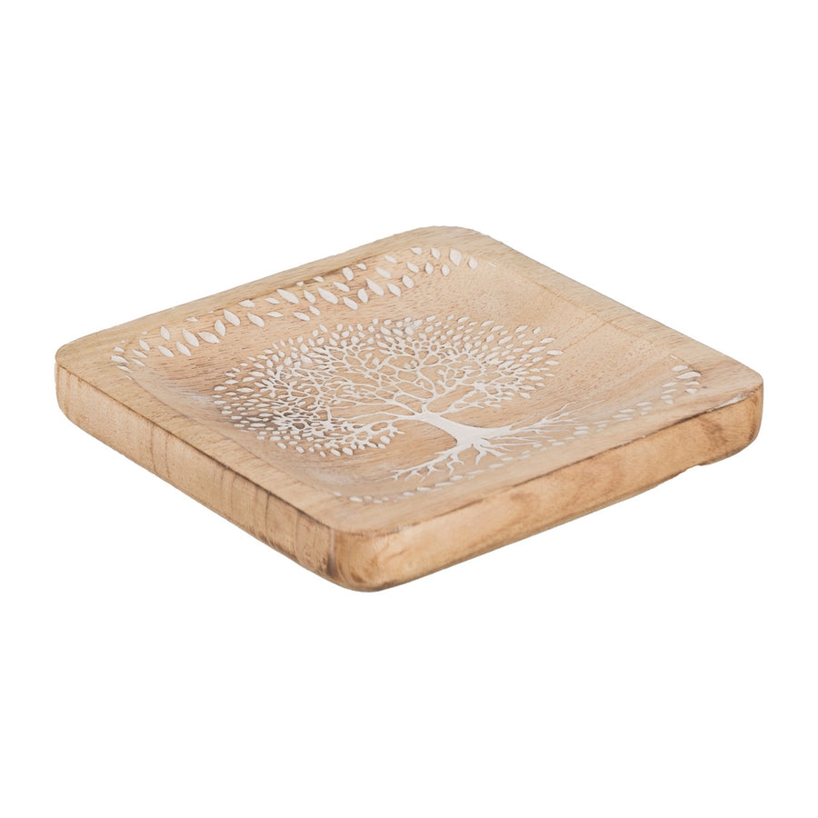 S/2 BANDEJAS BLANCO-NATURAL 15 X 15 X 2,50 CM