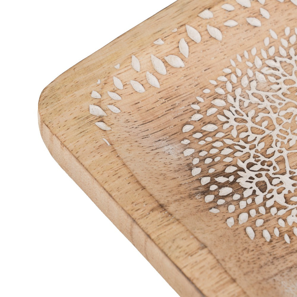 S/2 BANDEJAS BLANCO-NATURAL 15 X 15 X 2,50 CM