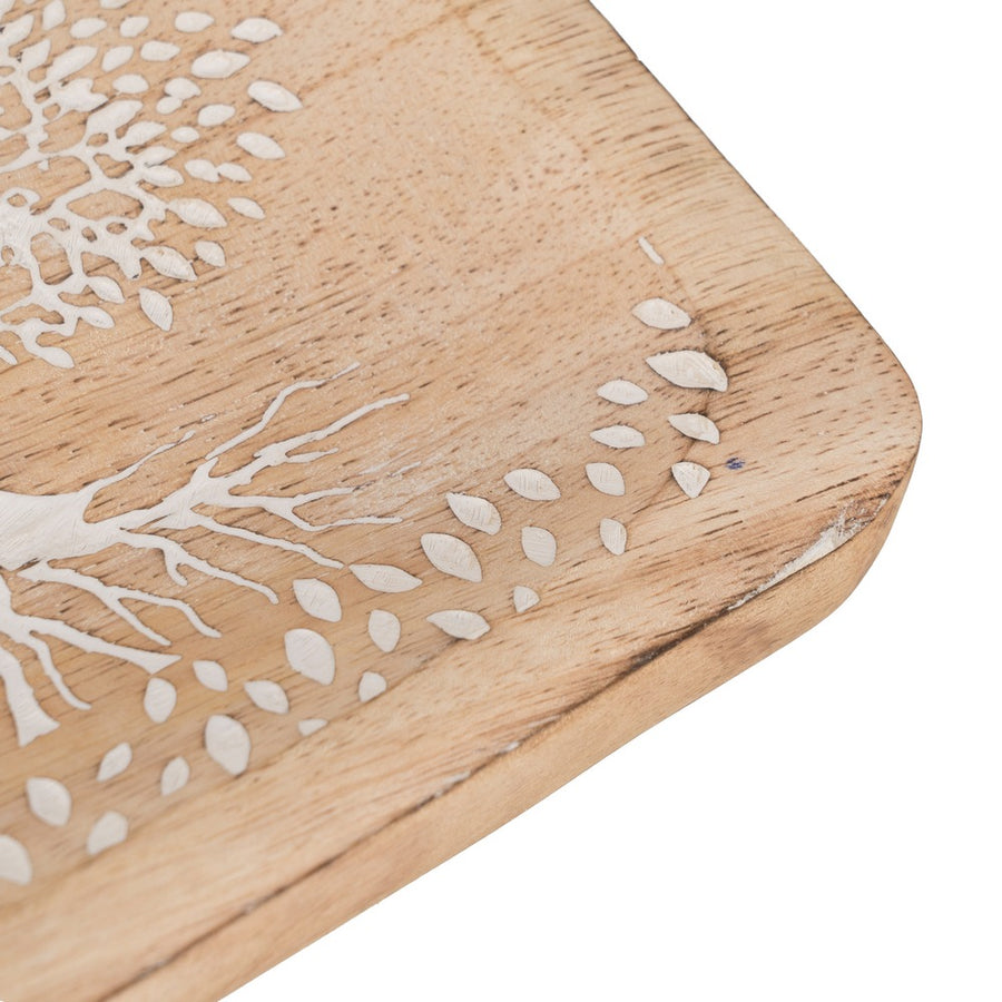 S/2 BANDEJAS BLANCO-NATURAL 15 X 15 X 2,50 CM