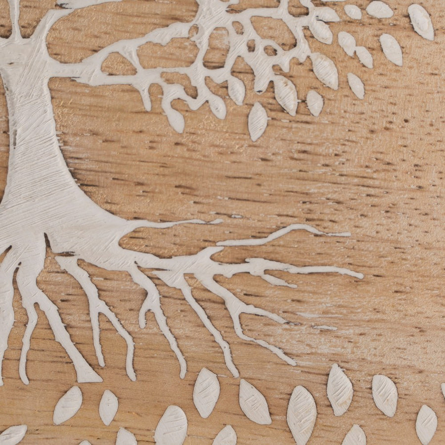 S/2 BANDEJAS BLANCO-NATURAL 15 X 15 X 2,50 CM