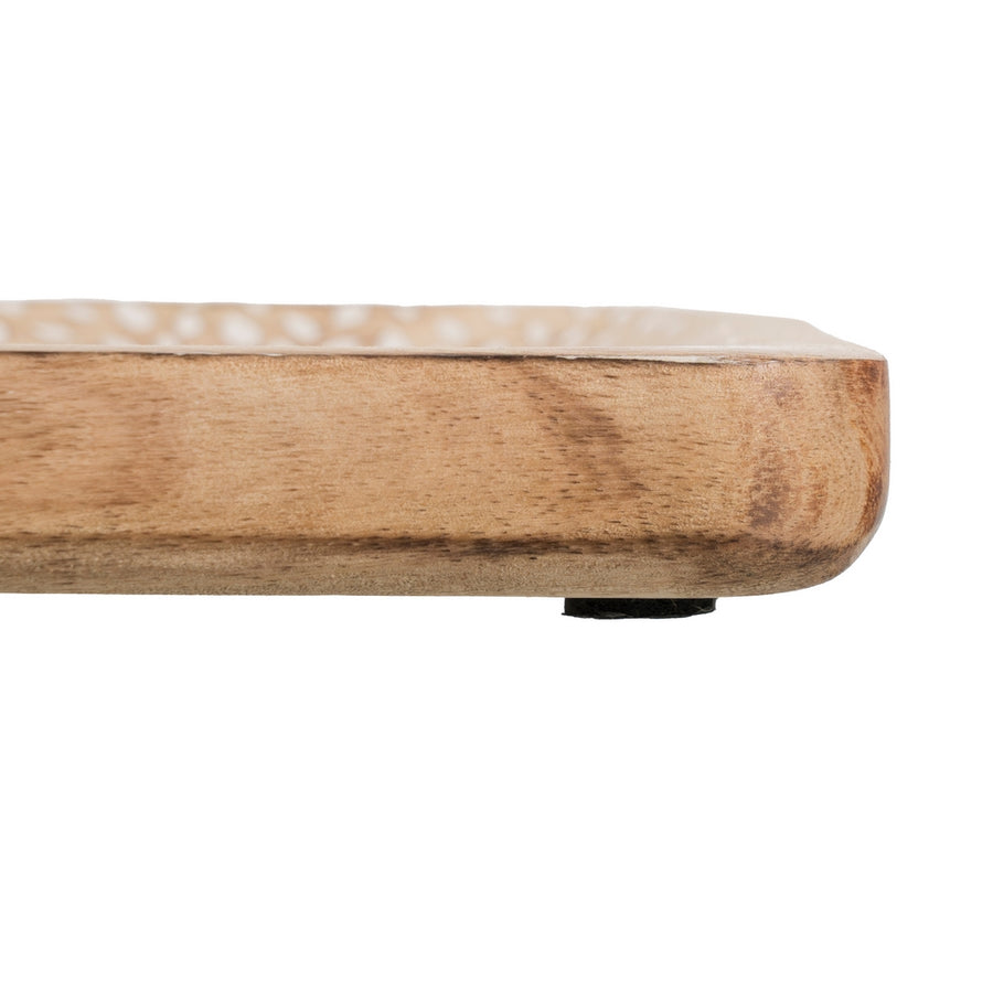 S/2 BANDEJAS BLANCO-NATURAL 15 X 15 X 2,50 CM