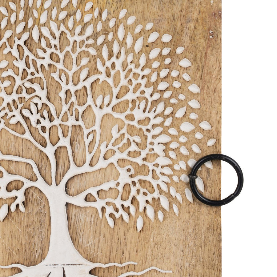 KEY BOX WHITE-NATURAL 18 X 7.50 X 28 CM
