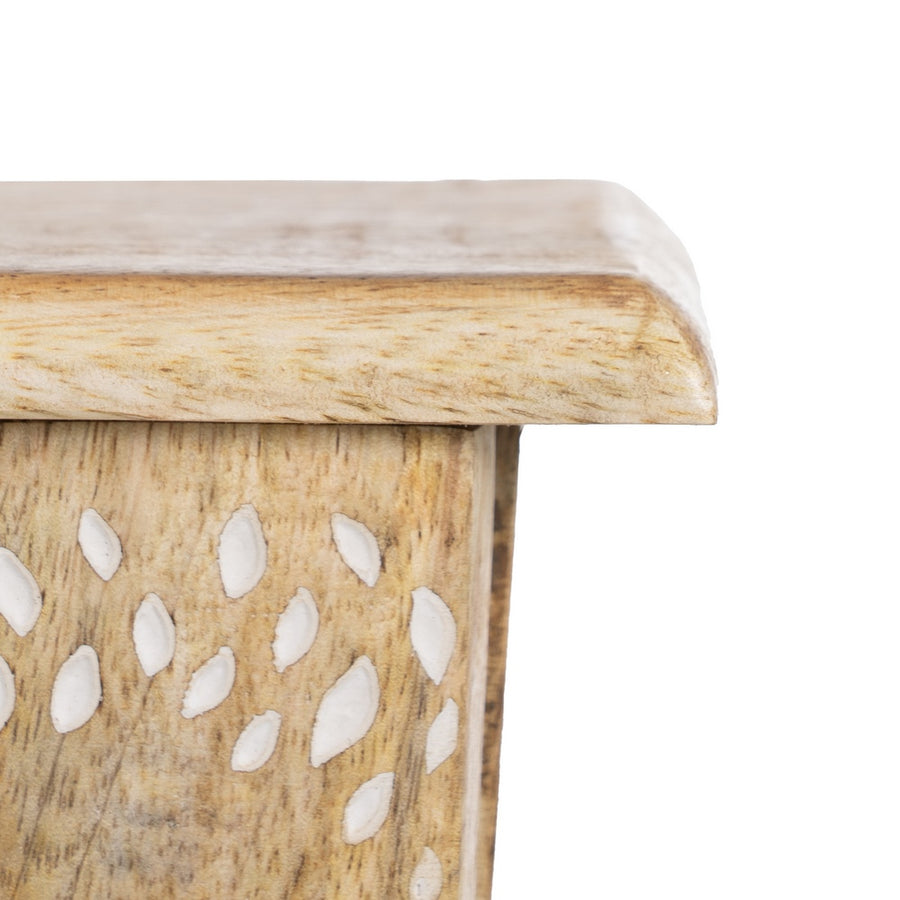KEY BOX WHITE-NATURAL 18 X 7.50 X 28 CM